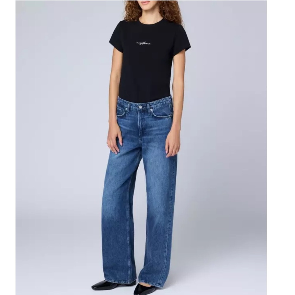Rag & Bone Logan Wide Leg Jeans in Charlock- Size 23.